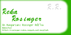 reka rosinger business card